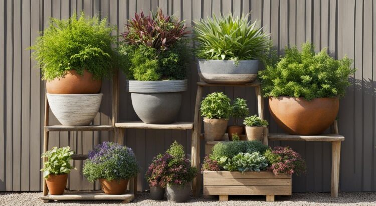 ideas for raising plant pots off the ground